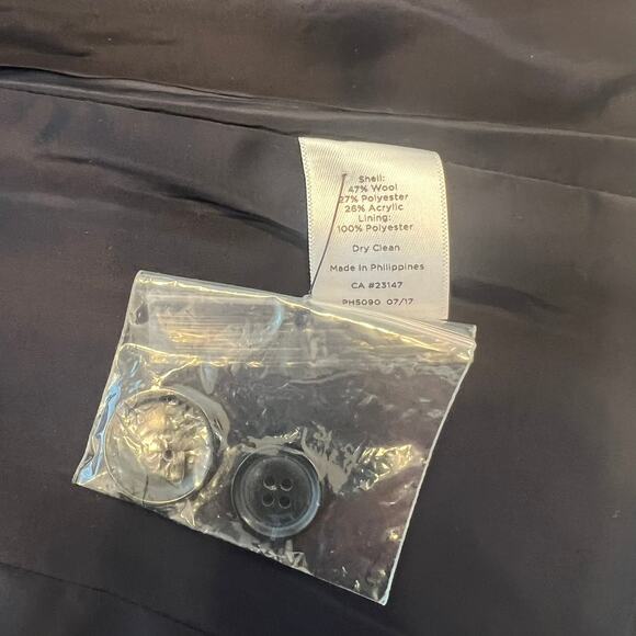 Talbots Women’s Tweed Houndstooth Black and White Blazer Size 4P Academic - Picture 9 of 11